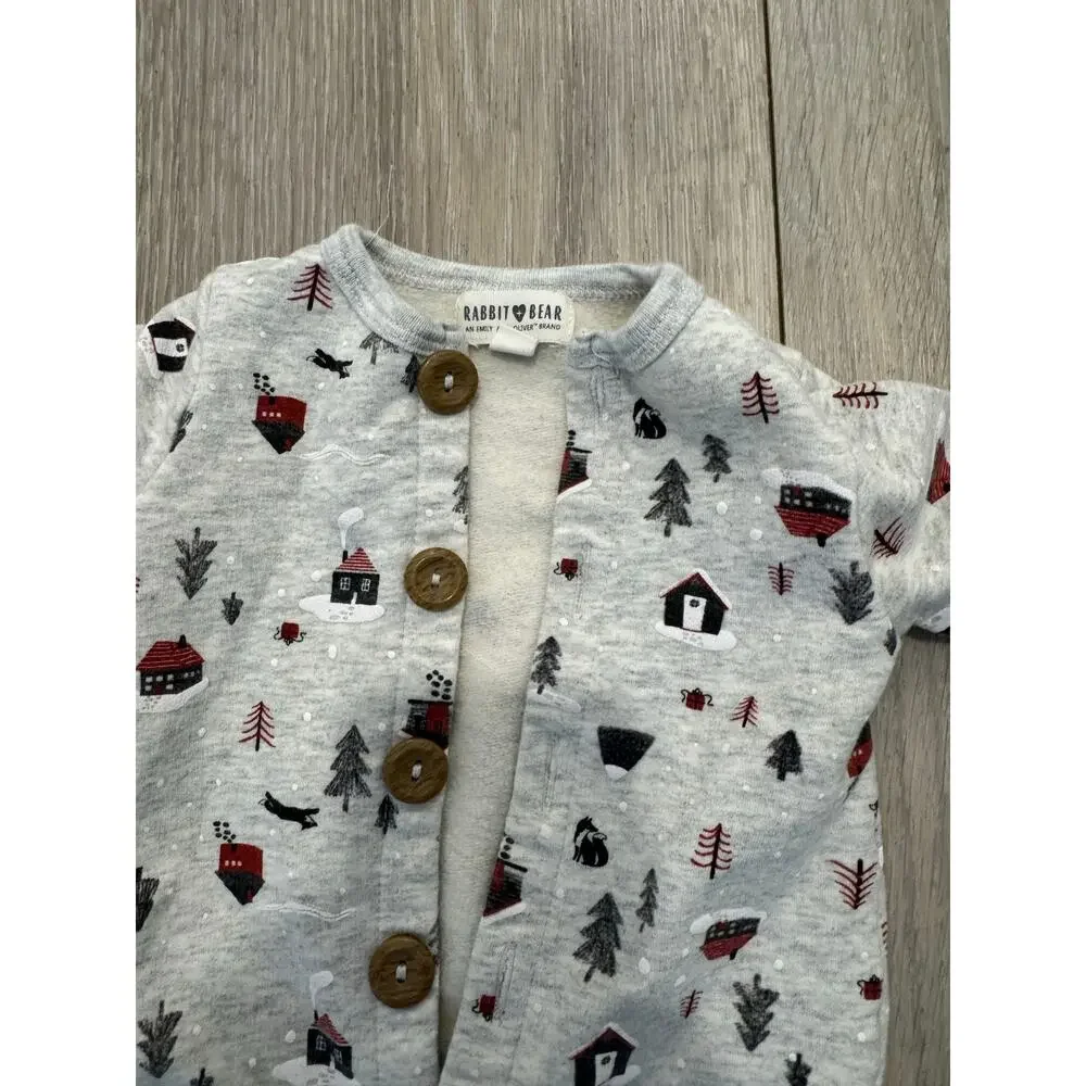 Rabbit Bear Organic Winter button outfit